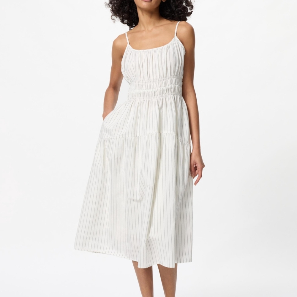Uniqlo Linen Blend Camisole Dress with slip